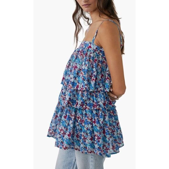 Free People | Talia Tiered Tank - Picture 3 of 7